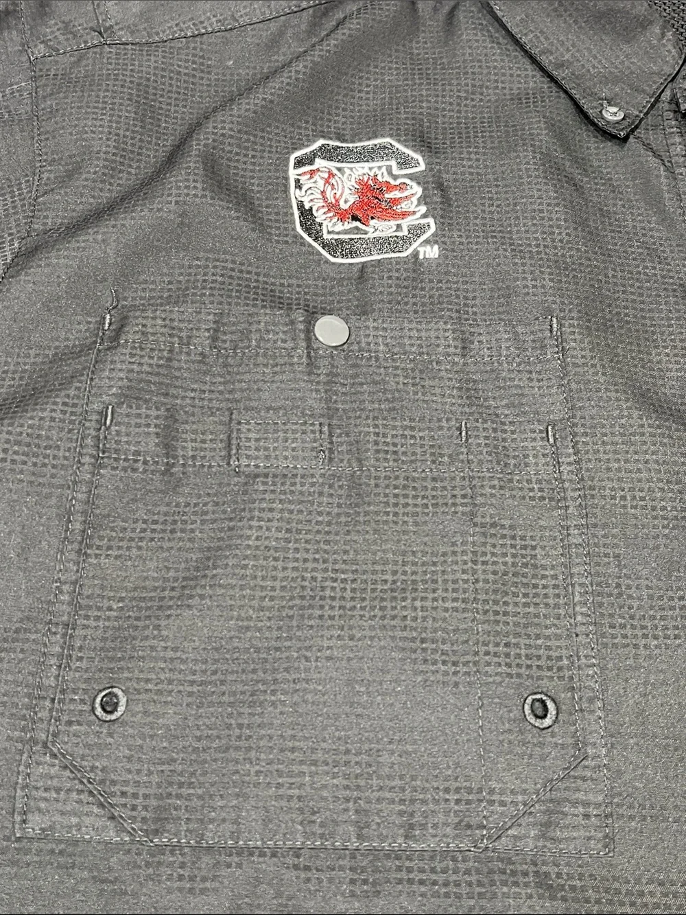 Columbia PFG South Carolina Gamecocks Black Fishing Shirt Men’s Button Up
